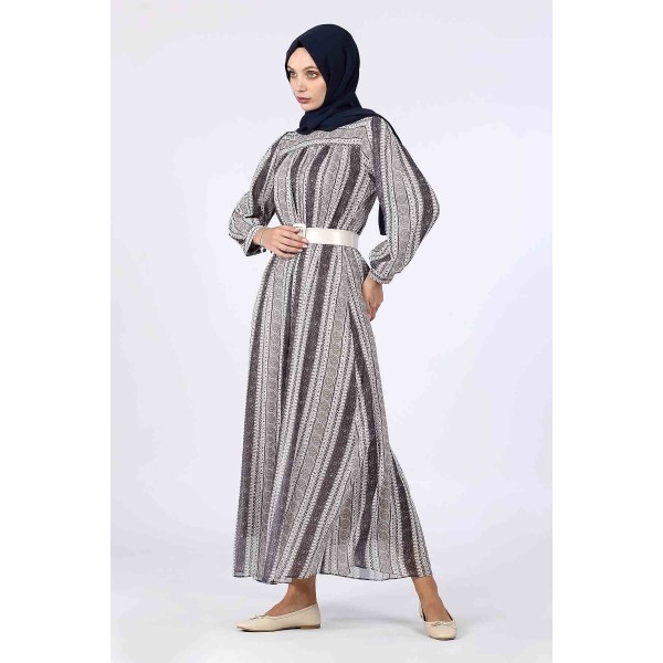 Tekbir Revival Belt Wrap Dress