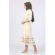 Tekbir  Arrow Embroidered Belted Dress Beige