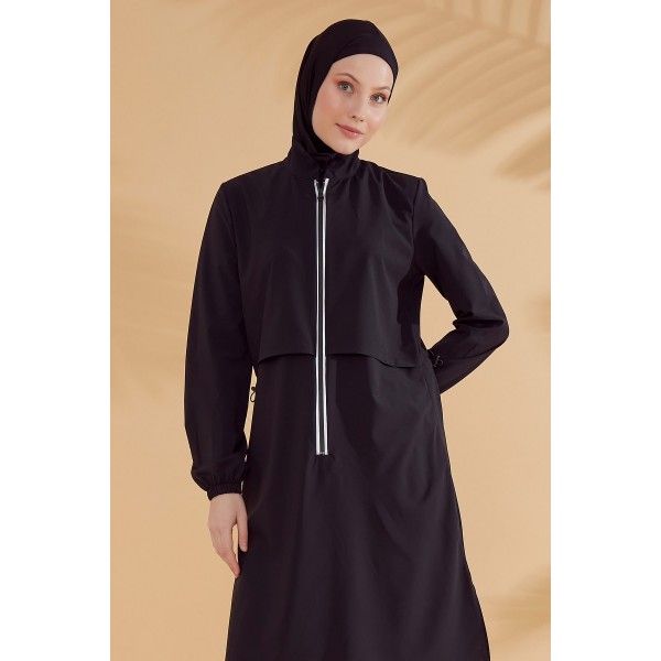 Mayo burkini Marina Basic Black Full Covered Hijab Swimwear M2314