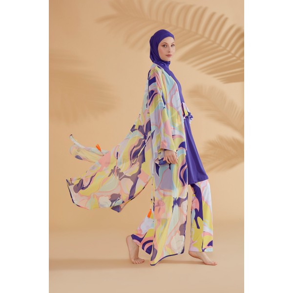 burkini cover Marina Colourful Caftan Kimono Pareo P2332