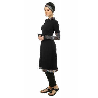 Mayo Burkini Aysegul Rice Patterned Swimsuit Mayo Burkini Aysegul Rice Patterned Swimsuit