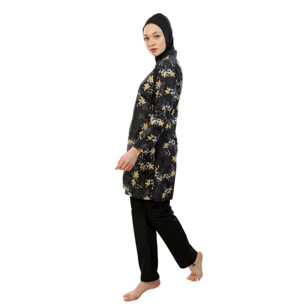 Mayo Burkini Jasmine Fully Covered Swimsuit - Yellow Flowers