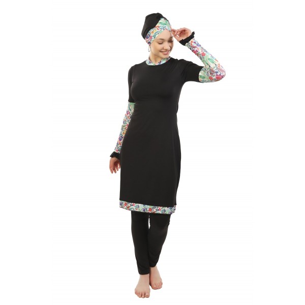 Mayo Burkini  Aysegul Fully Covered Swimsuit Flower