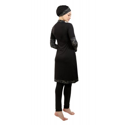 Mayo Burkini Aysegul Fully Covered Swimsuit Chain Mayo Burkini Aysegul Fully Covered Swimsuit Chain