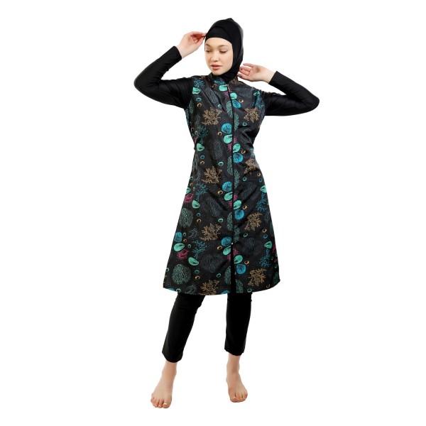 Mayo Burkini Emel Fully Covered Swimsuit - Mussels