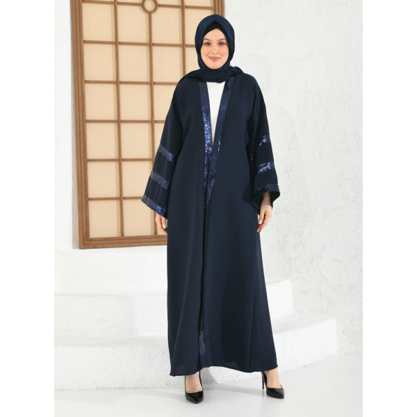 Filizzade Woman Abaya Unlined Fabric Embroidered