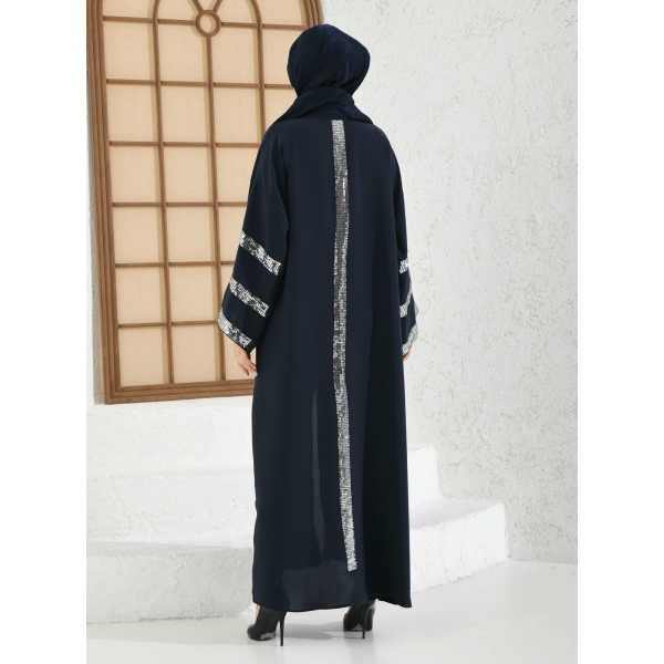 Filizzade Woman Abaya Unlined Fabric Embroidered