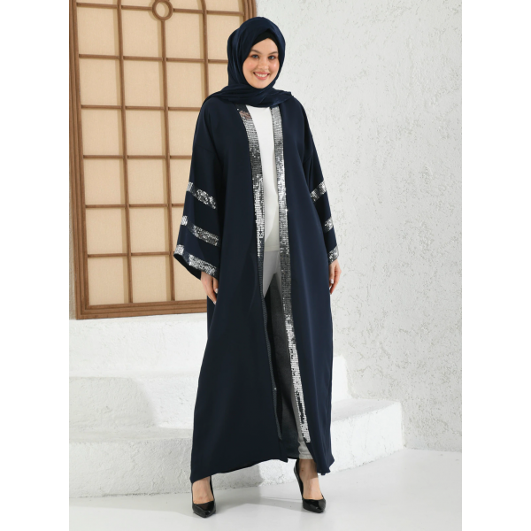 Filizzade Woman Abaya Unlined Fabric Embroidered