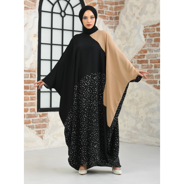 Filizzade Women Abaya V-Neck Unlined