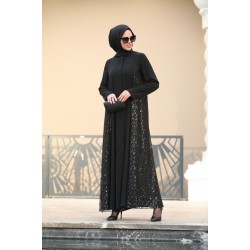 Abaya Silvery 