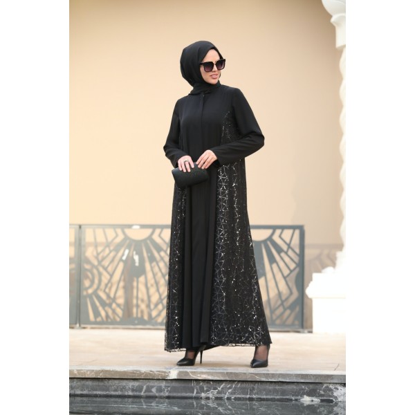 Abaya Silvery