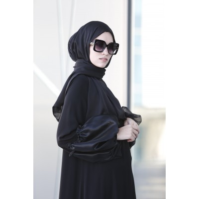 ABAYA ORGANZE BALLOON SLEEVE 