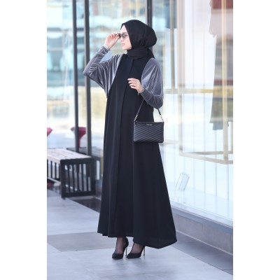 ABAYA VELVET SLEEVE 