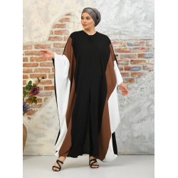 Abaya Tricolor Open Front  