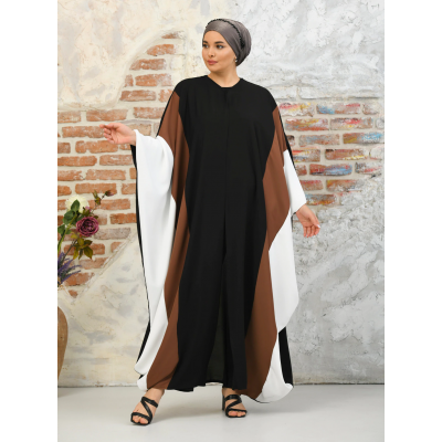 Abaya Tricolor Open Front  