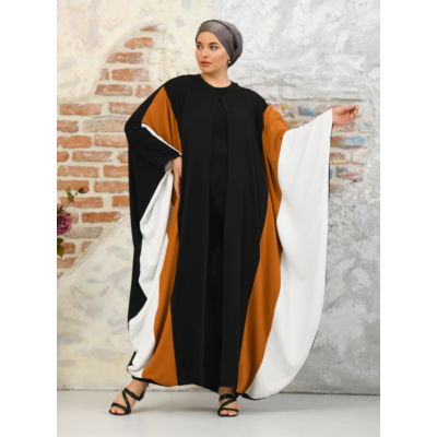 Abaya Tricolor Open Front  