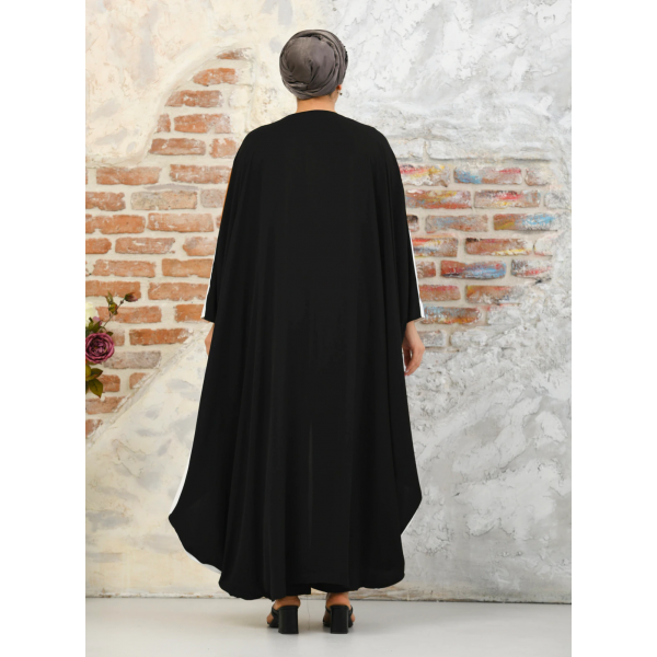 Abaya Tricolor Open Front