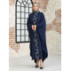 Filizzade Woman abaya Unlined Embroidered - Crew Neck