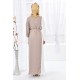 Filizzade Woman Unlined Open Front Garnish Abaya