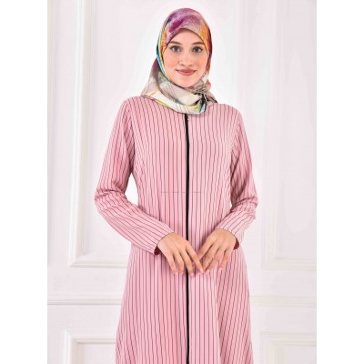 Filizzade Woman Abaya Stripe - Crew neck 