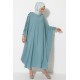 Filizzade Woman Abaya Mint Unlined - Crew neck