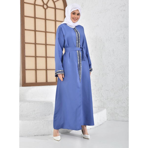 Filizzade Woman abaya Unlined - Crew neck