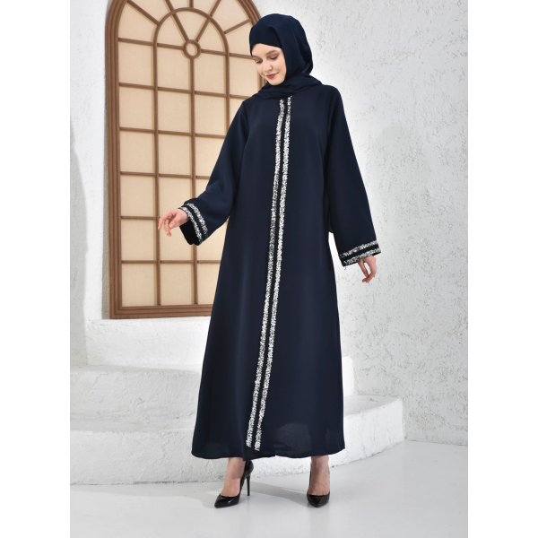 Filizzade Woman abaya Unlined - Crew neck