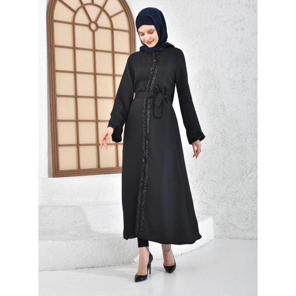 Filizzade Woman abaya Unlined - Crew neck