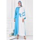 Filizzade Woman Crew neck Belted Loose Abaya