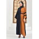 Filizzade Woman Crew neck Belted Loose Abaya