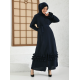 Filizzade Women's Abaya With Belt And Unlined - Round Neck