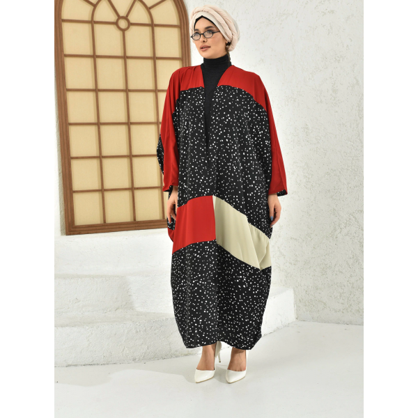 Filizzade Woman abaya Unlined Multi Piece Garnish Abaya