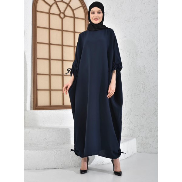 Filizzade Woman Loose abaya Unlined Fabric - Round Neck