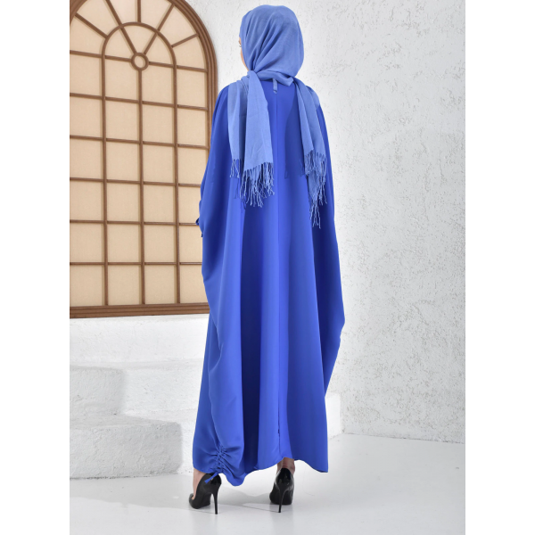 Filizzade Woman Loose abaya Unlined Fabric - Round Neck