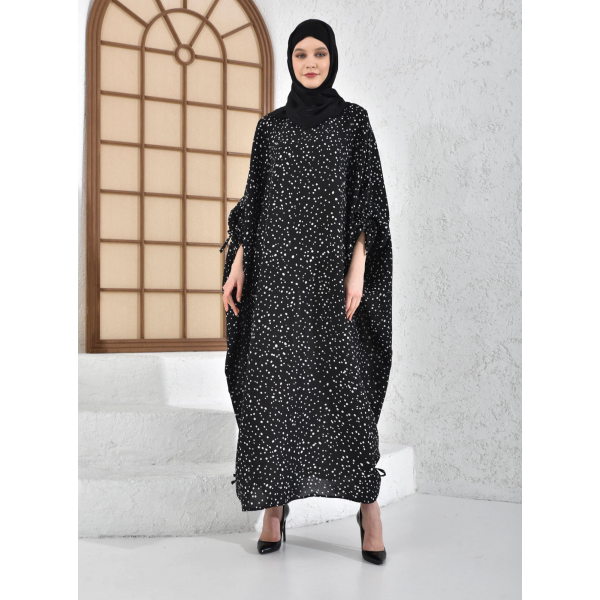 Filizzade Woman Loose abaya Unlined Fabric - Round Neck