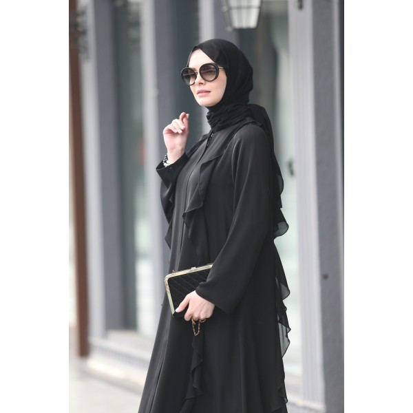 Abaya BLACK FLYWHEEL FERRACE