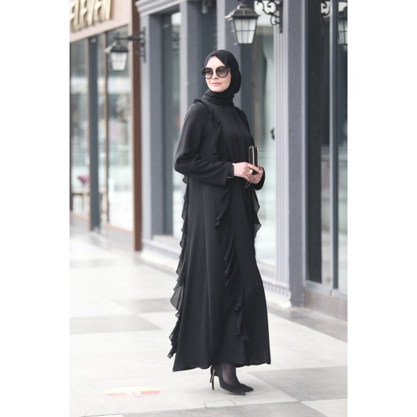 Abaya BLACK FLYWHEEL FERRACE