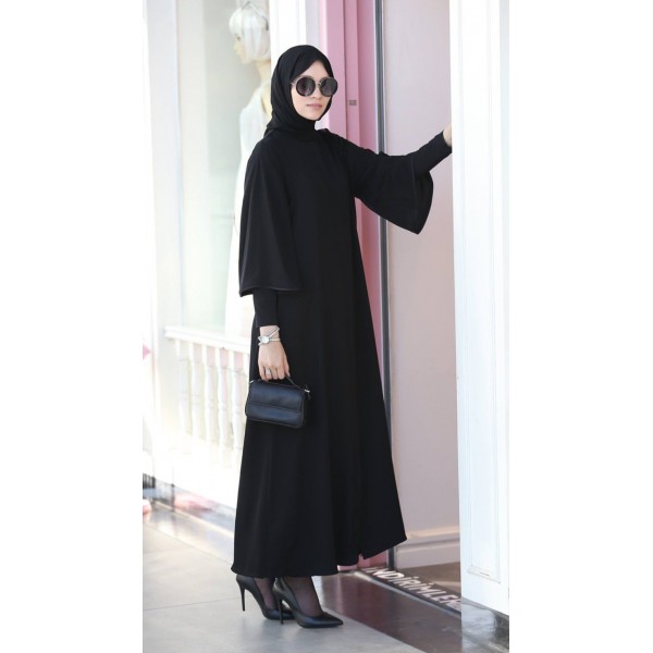 Abaya Plain Sandy Sleeve Ferrace