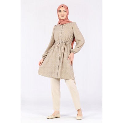 Tekbir Aşkı Şima Front Belted Trousers Set