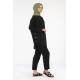 Tekbir Embroidered Snap Snap Suit Black