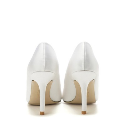 أحذية الزفاف المرأة الحرير Stiletto كعب مغلق مضخات إصبع القدم مع كريستال أحذية الزفاف المرأة الحرير Stiletto كعب مغلق مضخات إصبع القدم مع كريستال