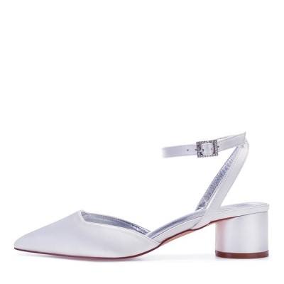 أحذية الزفاف المرأة حريري الساتان مكون كعب مغلقة الصنادل مع حجر الراين أحذية الزفاف المرأة حريري الساتان مكون كعب مغلقة الصنادل مع حجر الراين