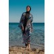 burkini cover Marina Black Women Hijab Swimsuit Over Kimono Pareo P2205