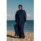 burkini cover Marina Hijab Swimsuit Worn Over Kaftan Kimono Pareo P2201-Navy Blue