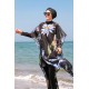 burkini cover Marina Hijab Swimwear Floral Patterned Kaftan Kimono Pareo P2105