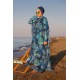 burkini cover Marina Hijab Swimwear Leaf Patterned Kaftan Kimono Pareo P2106