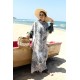 burkini cover Marina Hijab Swimwear Leaf Patterned Kaftan Kimono Pareo P2101