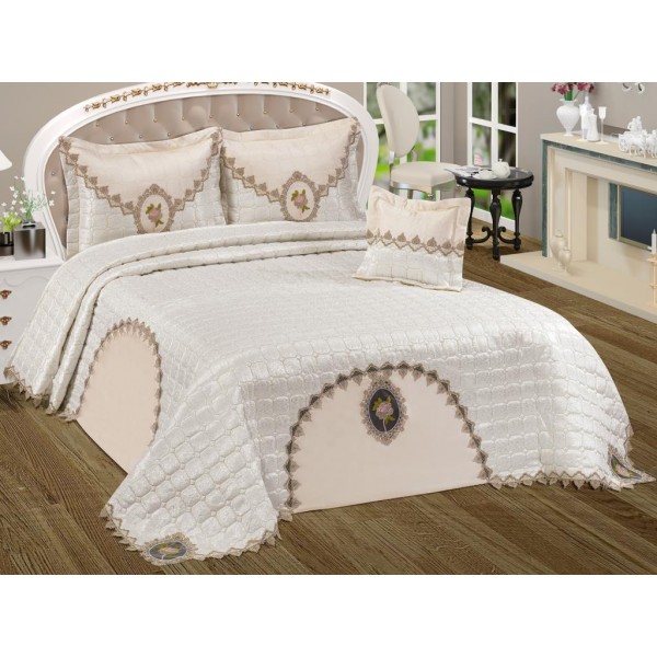 Duvet Cover Dowry Quilted Bedspread Marseille Cream