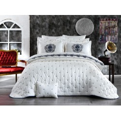 Duvet Cover Chester Double Bed Cover 4 Pieces Cream Blue Duvet Cover Chester Double Bed Cover 4 Pieces Cream Blue