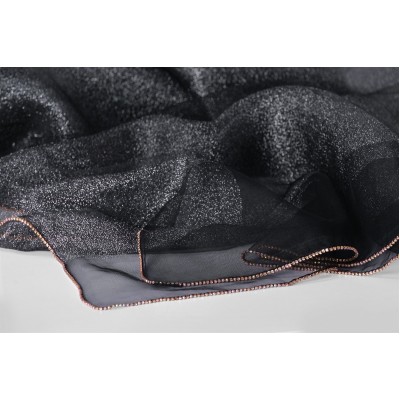 Two-color side stone shawl Two-color side stone shawl